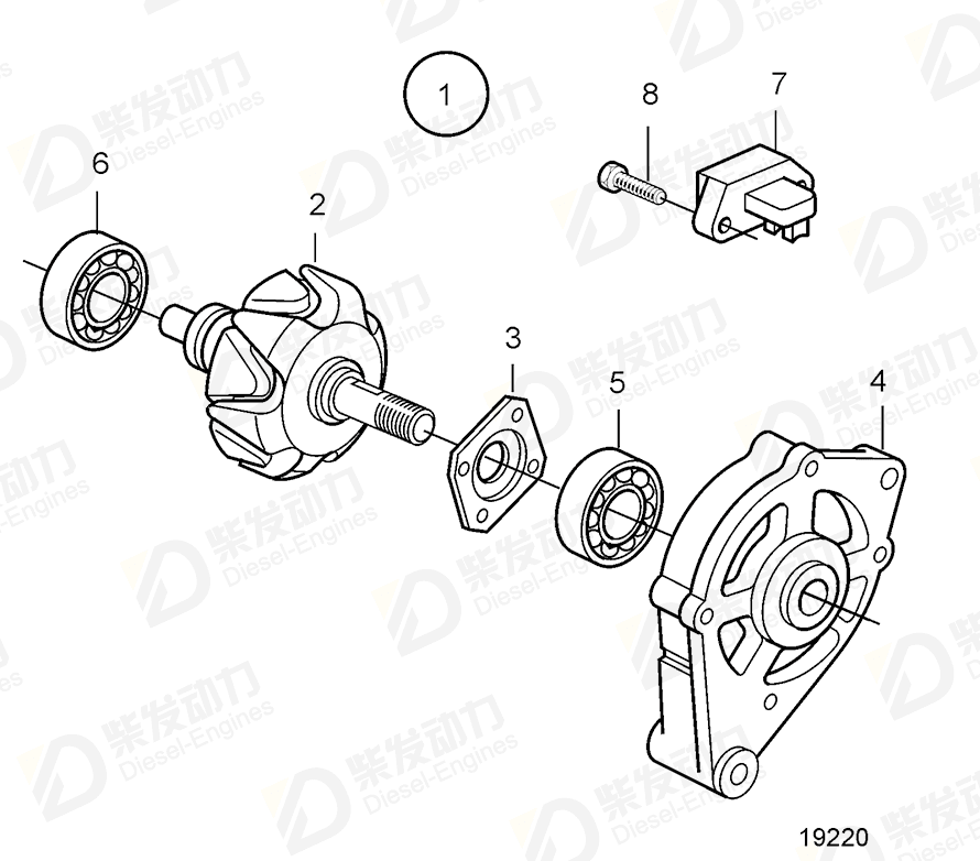 VOLVO Voltage regulator 20549901 Drawing